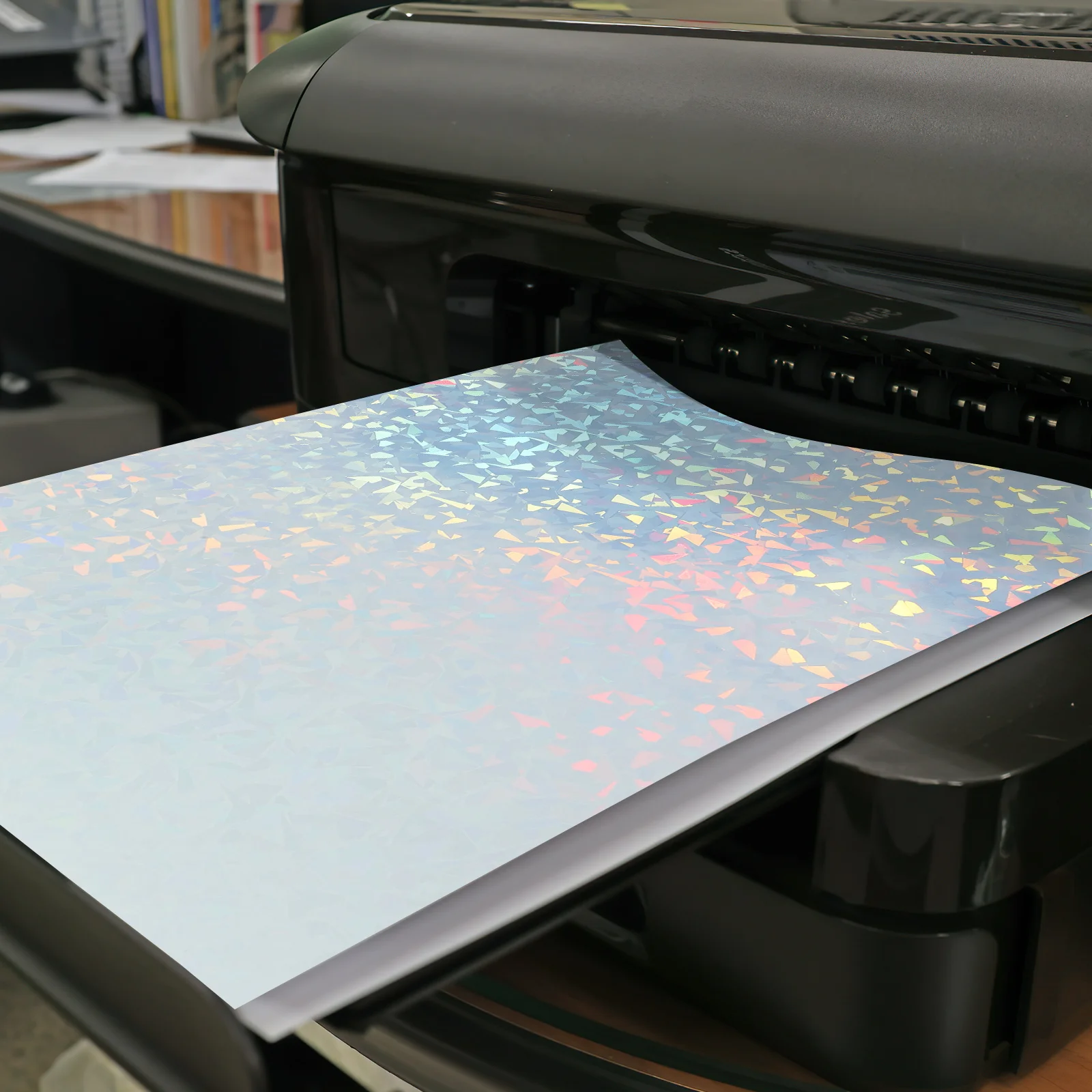 Vinyl Sticker Paper Holographic Printable Adhesive Sheet For Printer Matte Label Office Supplies Craft Display Cards