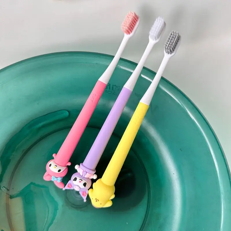 

New Sanrio Anime Favorite Kurome My Melody Pudding Dog Soft Bristle Toothbrush Adult Girls Cute Cartoon Travel Home Student Gift