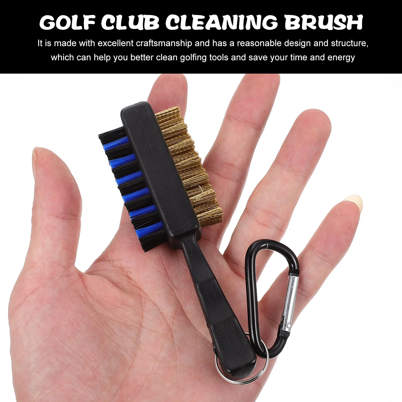 

Golfing Cleaning Tool Double Sided Brush Wire Stainless Steel Club Head Cleaner Knife Sharpener Nylon Golf Ball
