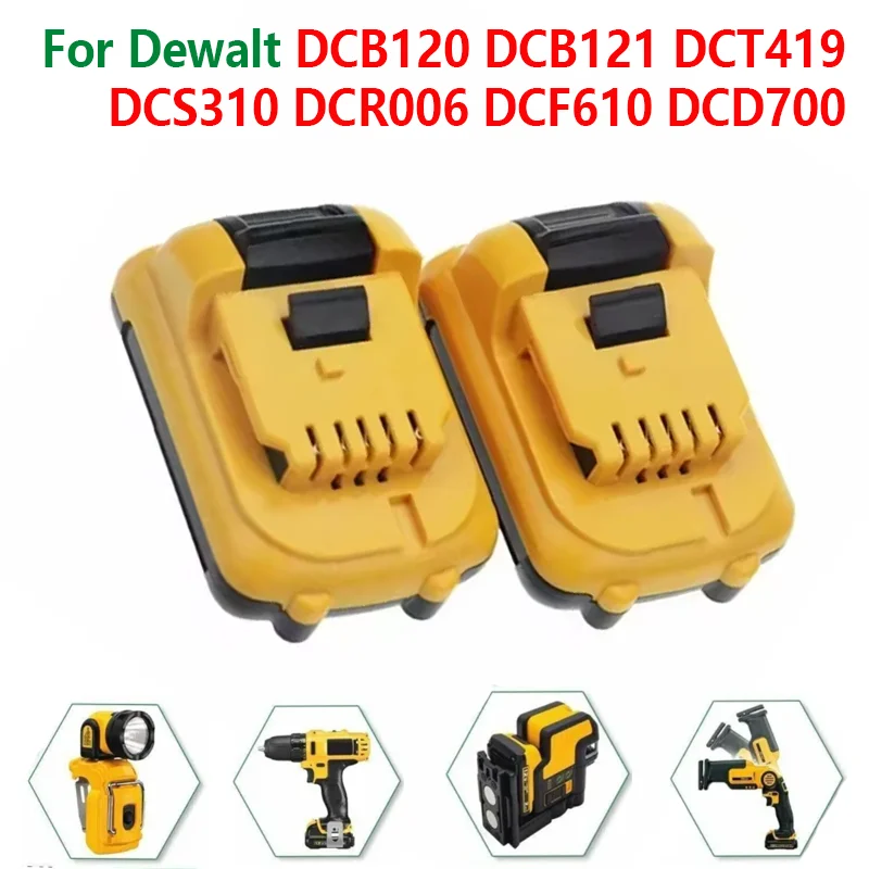 Batteria di ricambio agli ioni di litio 12V Max per batterie ricaricabili DeWalt DCB120 DCB123 DCB122 DCB127 DCR006 DCF813 DCF815N