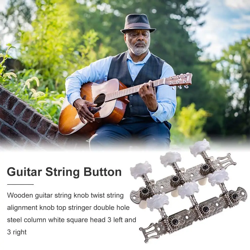 Upper Winding Mechanism Chrome Part Tuners Machine Heads Guitar Tuning Pegs Guitar Tuning Knob Guitar String String Button