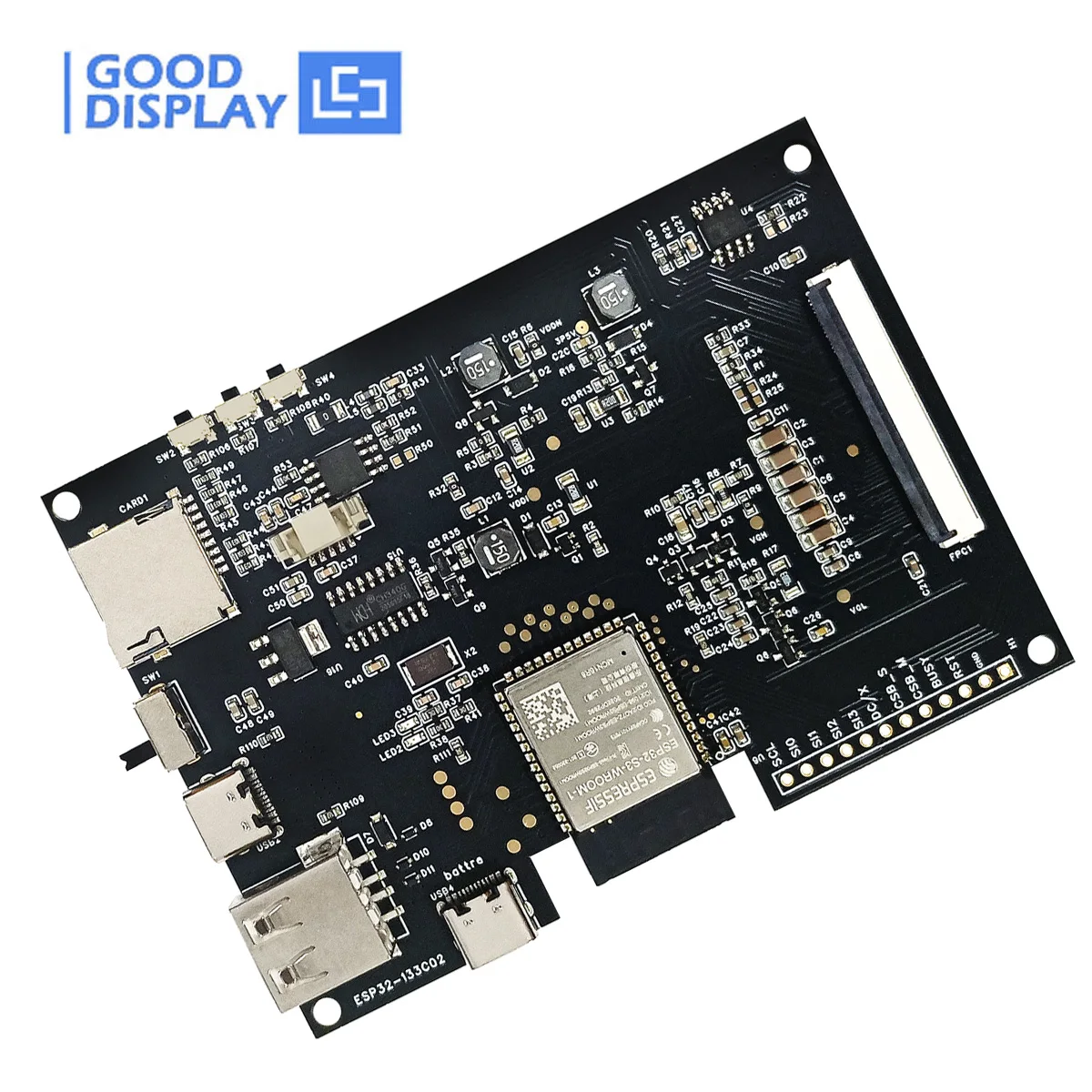 GooDisplay 13.3" E6 Color E Ink Display Driver Board, Wi-Fi/USB/SD Card Support, ESP32-133C02