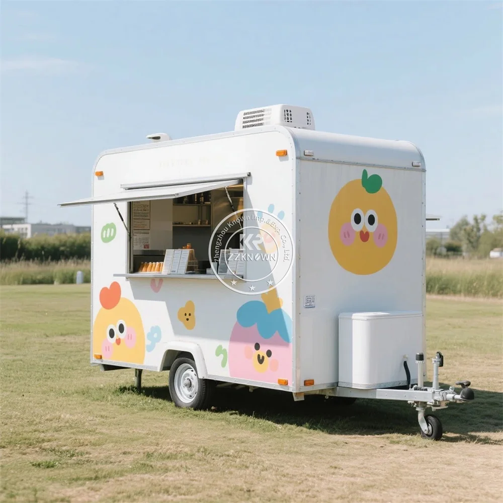 

Mobile Food Truck Full Equipped Hot Dog Pizza Trailer Concession Catering Cart Street Restaurant Fast Food Trailer For Sale