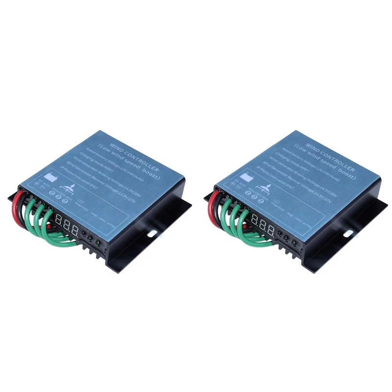 

2X Wind Driven Generator Controller 12/24V 800W MPPT Charge Controller Wind Turbine Generator Controller With Monitor