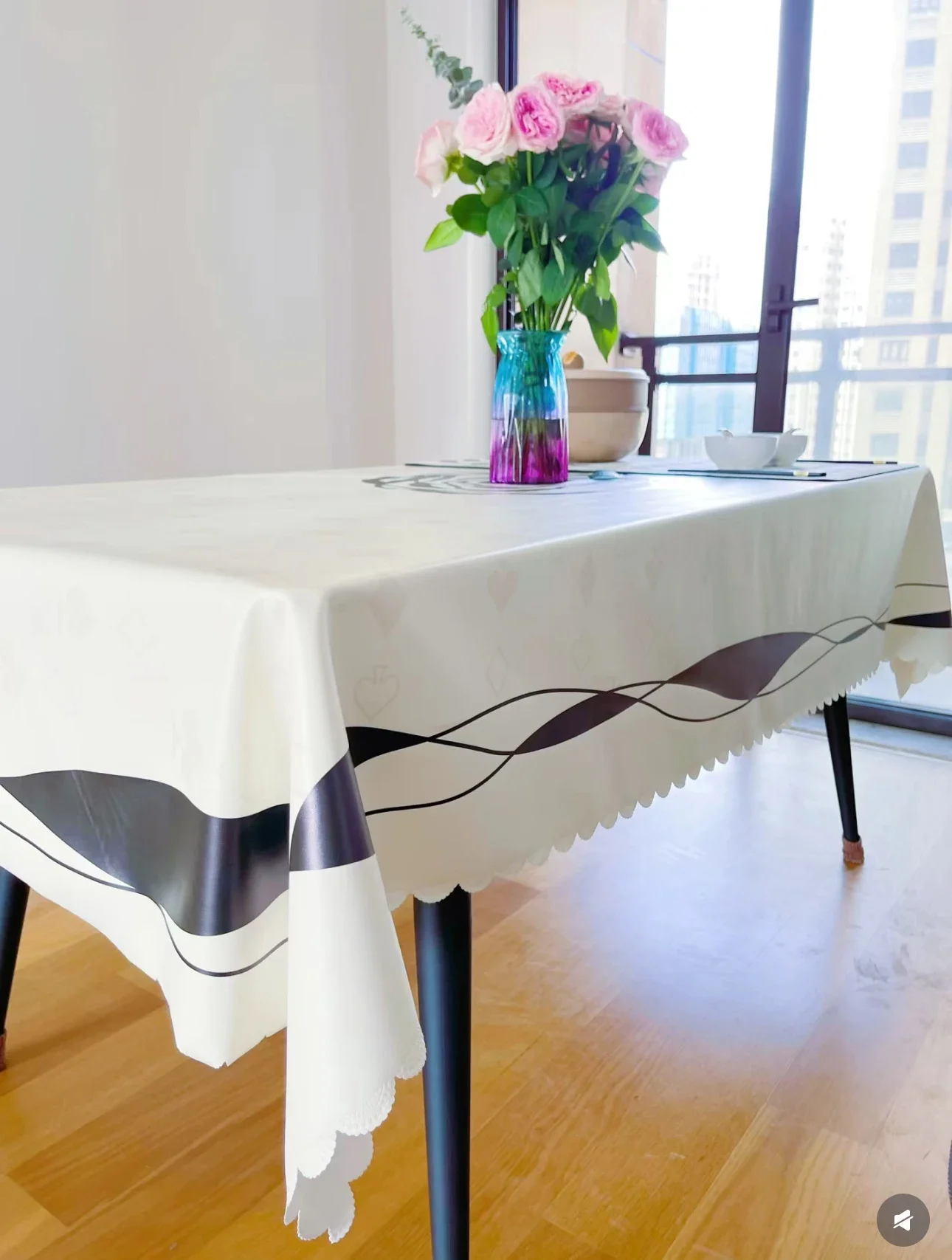 

Soft Glass Tablecloth Transparent PVC Table Cloth Waterproof Oil Proof Kitchen Dining Rectangular Table Cover Matte Clear