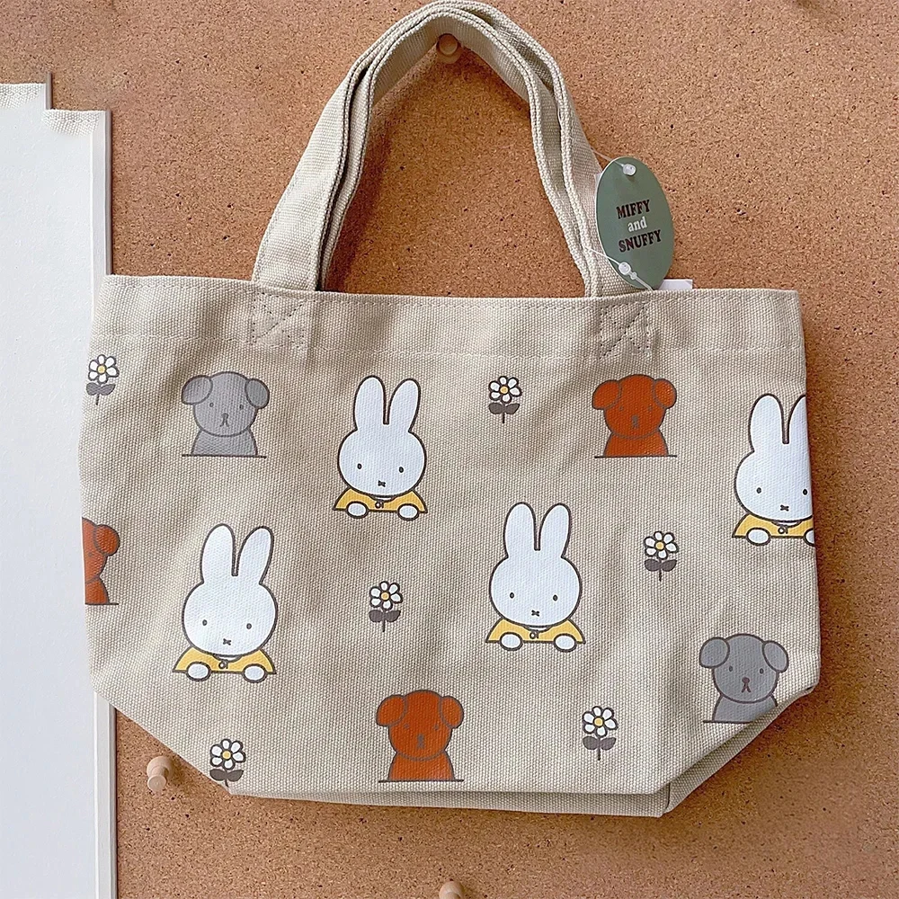 Borsa a mano Kawaii Miffy Cartoon Borsa versatile per la spesa di grande capacità Borsa per la spesa per mamma Bento Box Borsa per ragazza Compleanno Regalo di Natale