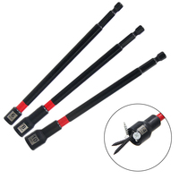 3pcs 6 Inch Magnetic Long Nut Driver For Impact Drill Hex Socket Adapter 6/8/10mm Woodworking Tool Parts