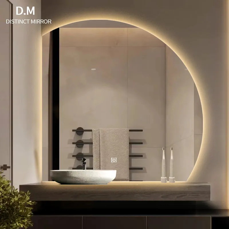 Wall Makeup Mirror Luxury Design Modern Big Size Aesthetic Cheap Unique Creative Design Mirror Decoration Spiegels Home Products