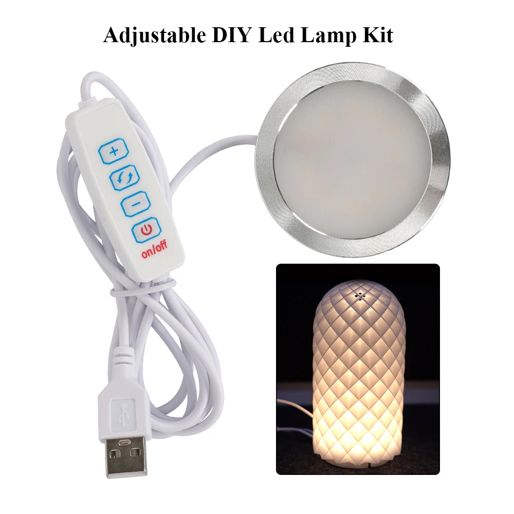 For Bambu Lab Led Lamp Kit Adjustable Light Kit Led Light Parts Hardware DIY Model white /cold/warm light Without Lamp shell 001