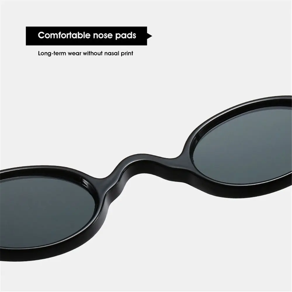 Travel UV400 Hip Hop Punk Sun Glasses Oval Sunglasses Small Frame Round Sunglasses