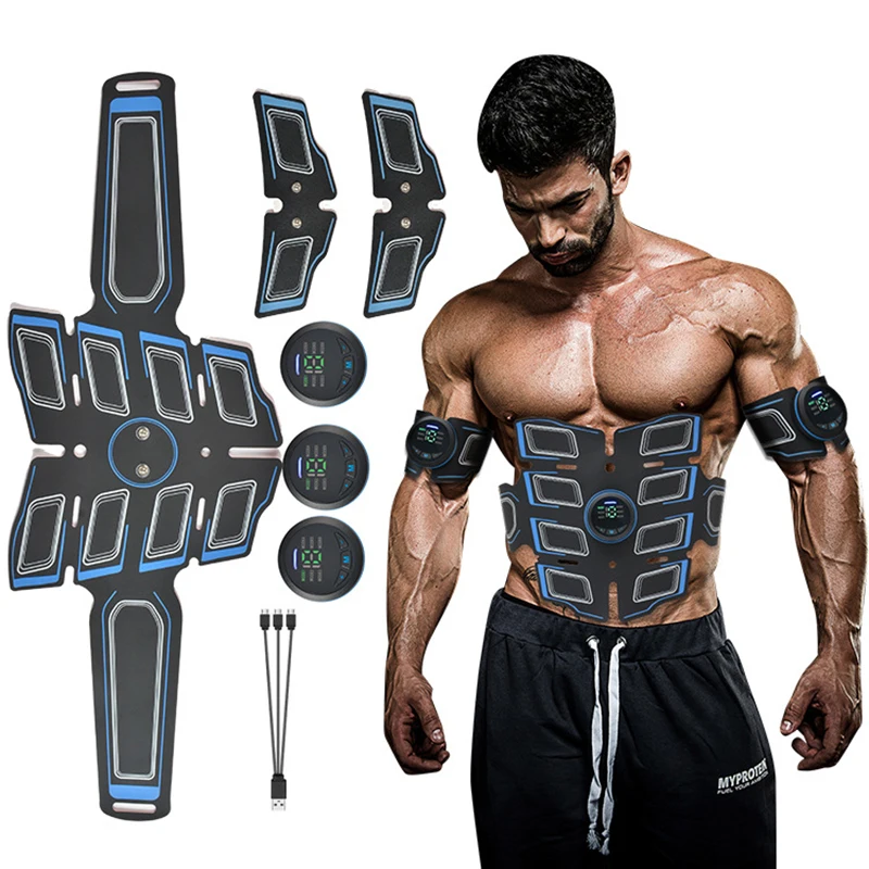 

EMS Abdominal Muscle Stimulator Trainer USB Connect Abs Fitness Equipment Training Gear Muscles Electrostimulator Toner Massage