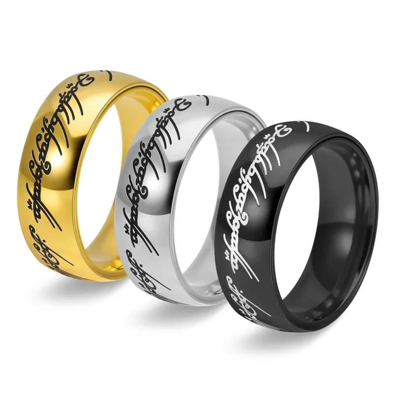 New Vintage Punk Stainless Steel Demon World Rotatable Ring for Men