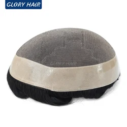 Indian Hair Mono Men Capillary Prosthesis Cheaper Durable Medium Density 6 Inches Toupee Hair Loss Men Wig Free Shipping