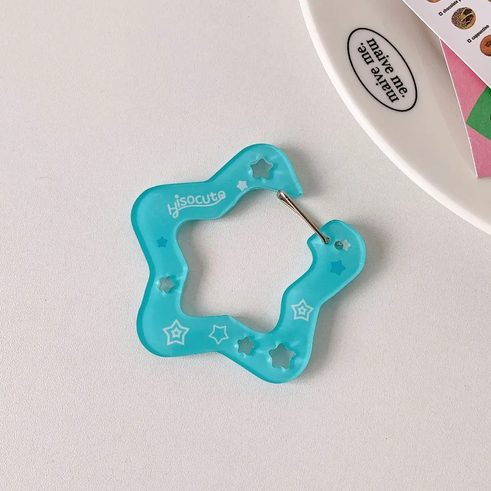 

High Quality Acrylic Carabiner Fruit Cupcake Star Shaped Keychain Decor Key Ring Pendant Bag Charms