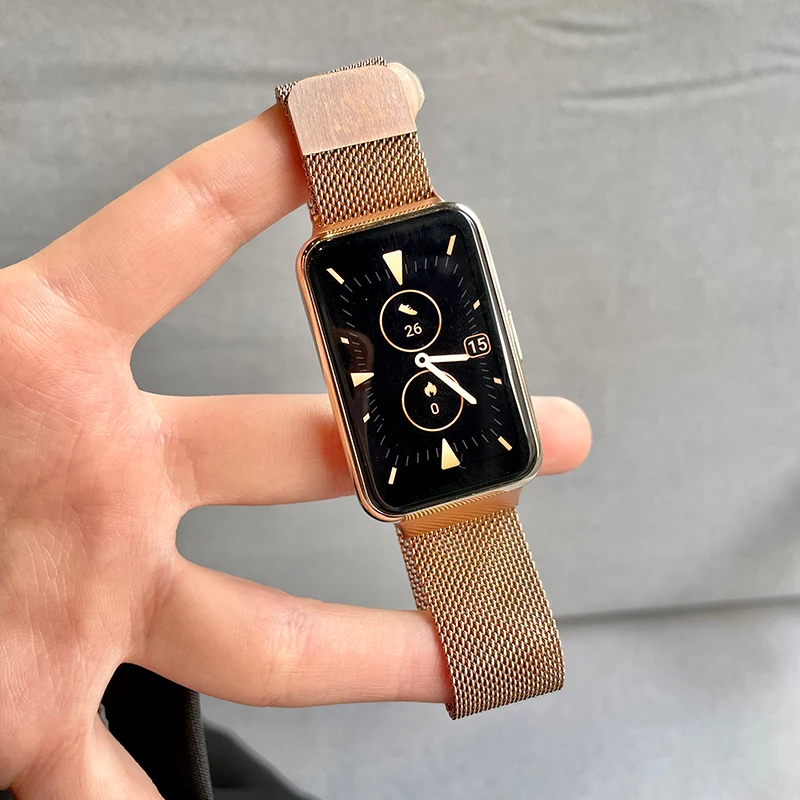 Cinturino Milanese per Huawei Watch FIT Strap smart Magnetic Loop bracciale in metallo in acciaio inossidabile per Huawei Watch fit 2 accessori