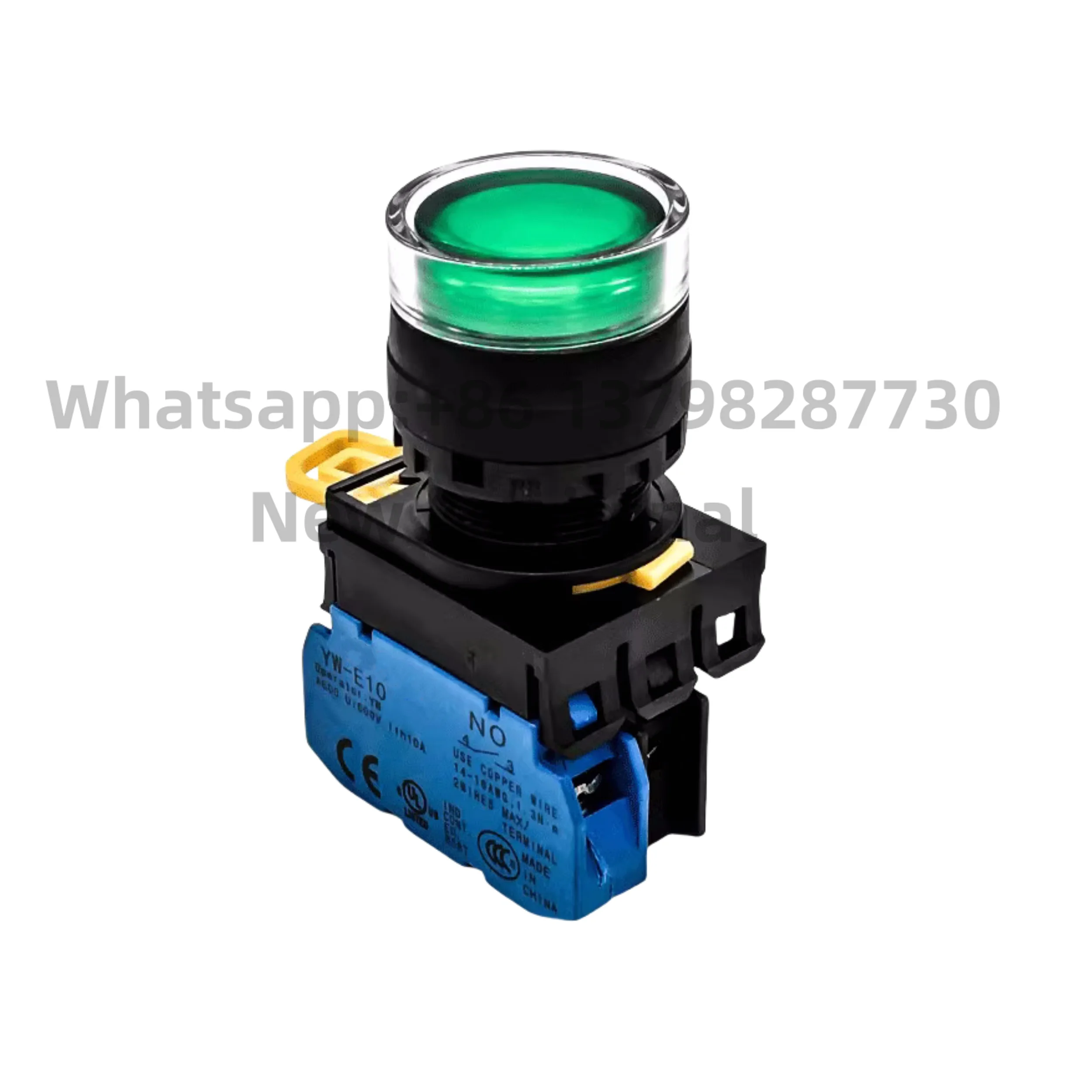 New original Green illuminated button switch YW1L-MF2E10QM3G 230V/240V