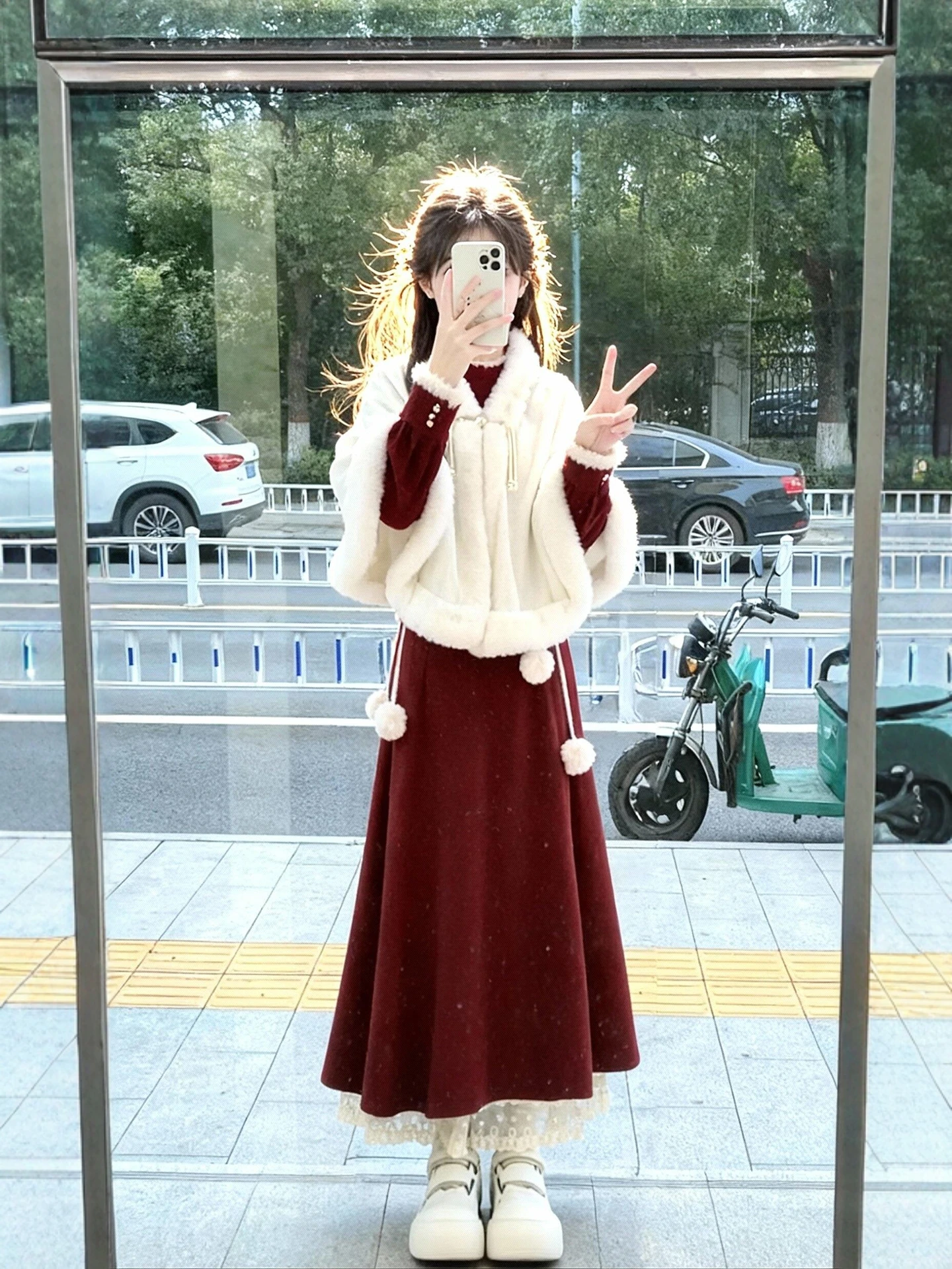 

New Chinese Sle Winter Coat And Dr Set plus Size Women's Faionable New Year's Robe Set Warm And Comfortable Casual Wear