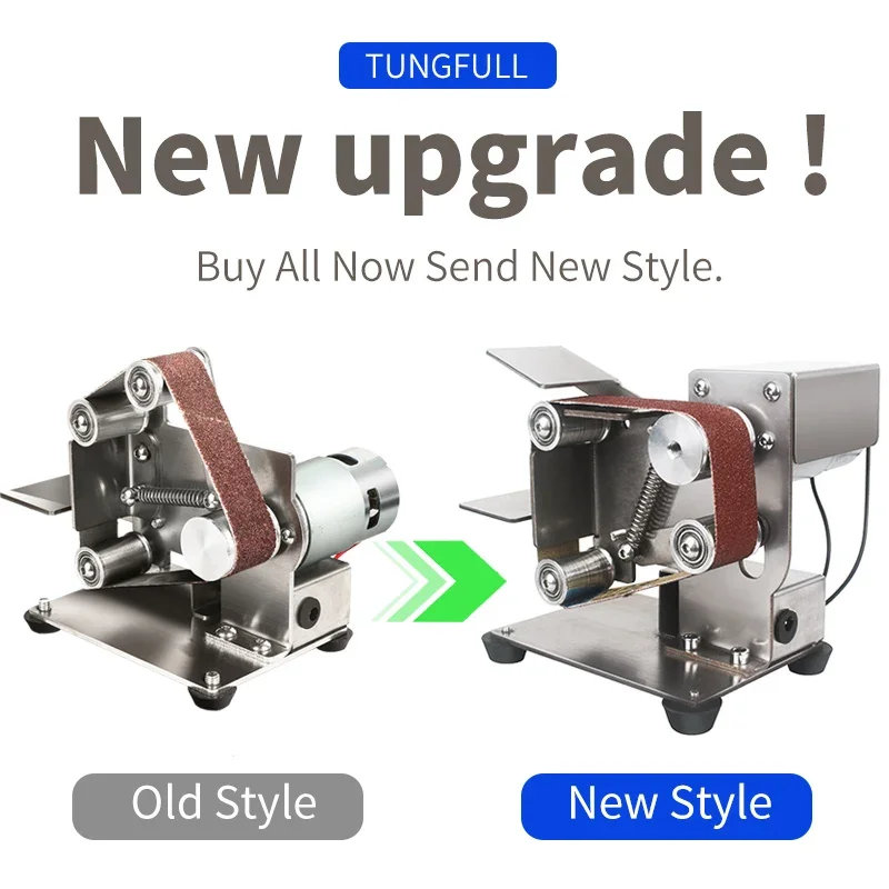 Multifunctional Desktop Micro Electric Belt Sanding Machine 110V-220V DIY Household Polishing Machine Fixed Angle Grinder