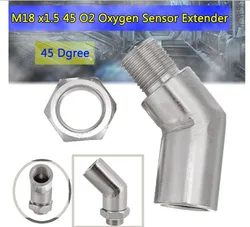 Conector de sensor de oxígeno de tubo de escape de modificación de automóvil, Conector de extensión de 45 grados/135 grados