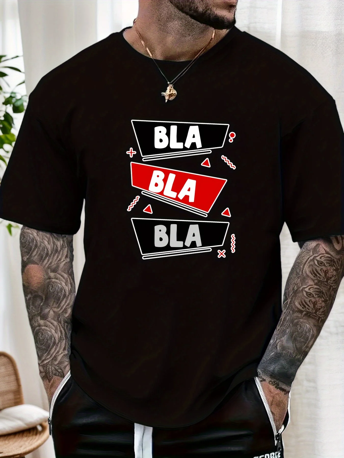 Bla Bla Bla Letter Print T-Shirt Men Women Casual Cotton Tee Summer Short Sleeve Graphic T Shirts Unisex Funny Meme Tops
