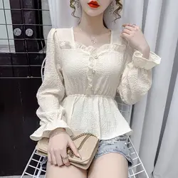 New Popular Women's Clothing Top Covers the Belly Ins Niche Temperament Fashionable Slimming Versatile Shirt for Women