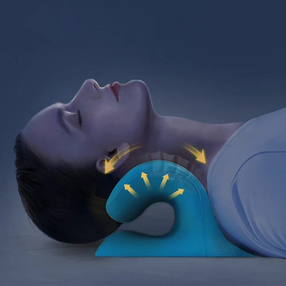 Ergonomic Neck Traction Pillow Pain Relief Neck and Shoulder Relaxer Chiropractic Pillow for TMJ Headache Muscle Tension - Image 2