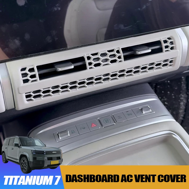 ABS Dashboard AC Vent Cover for BYD Leopard 7 Titanium 7 Anti-Clog Dust-Proof Interior Decor Trim Protection Accessory