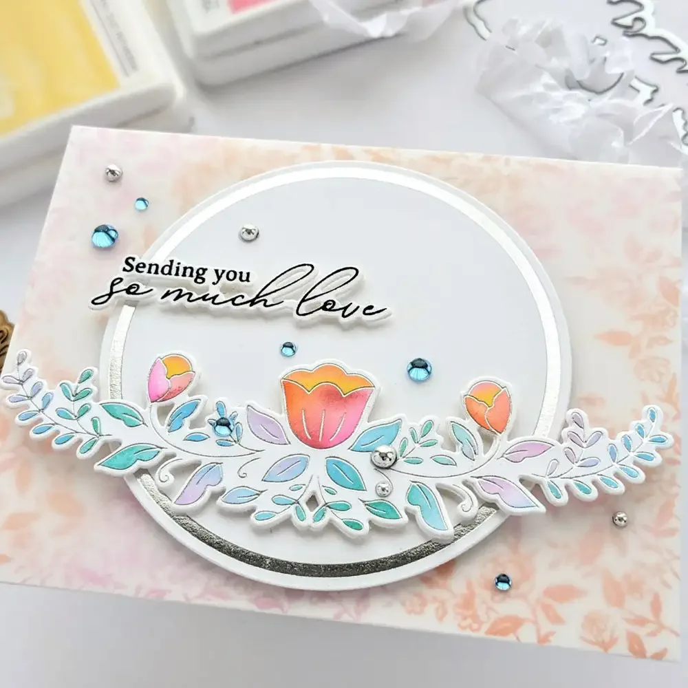 2024 Best Wishes Metal Cutting Dies & Stamps Scrapbook DiaryDecoration Stencil Embossing Template DIY Greeting Card Handmade