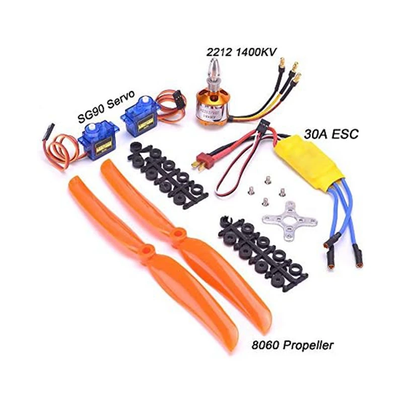 2212 1400KV Motor+30A ESC+SG90 Servo+8060 Propeller Set For RC Plane Quadcopter Fixed Wing Plane Helicopter Aircraft Spare Parts