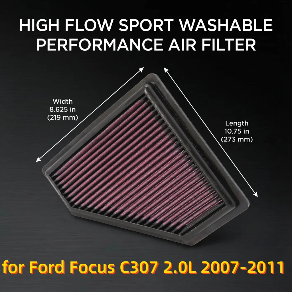 

Воздушный фильтр High Flow Sport, моющийся, для Ford Focus C307 2.0L 2007-2011, 33-2401, OEM: 8S4Z9601A