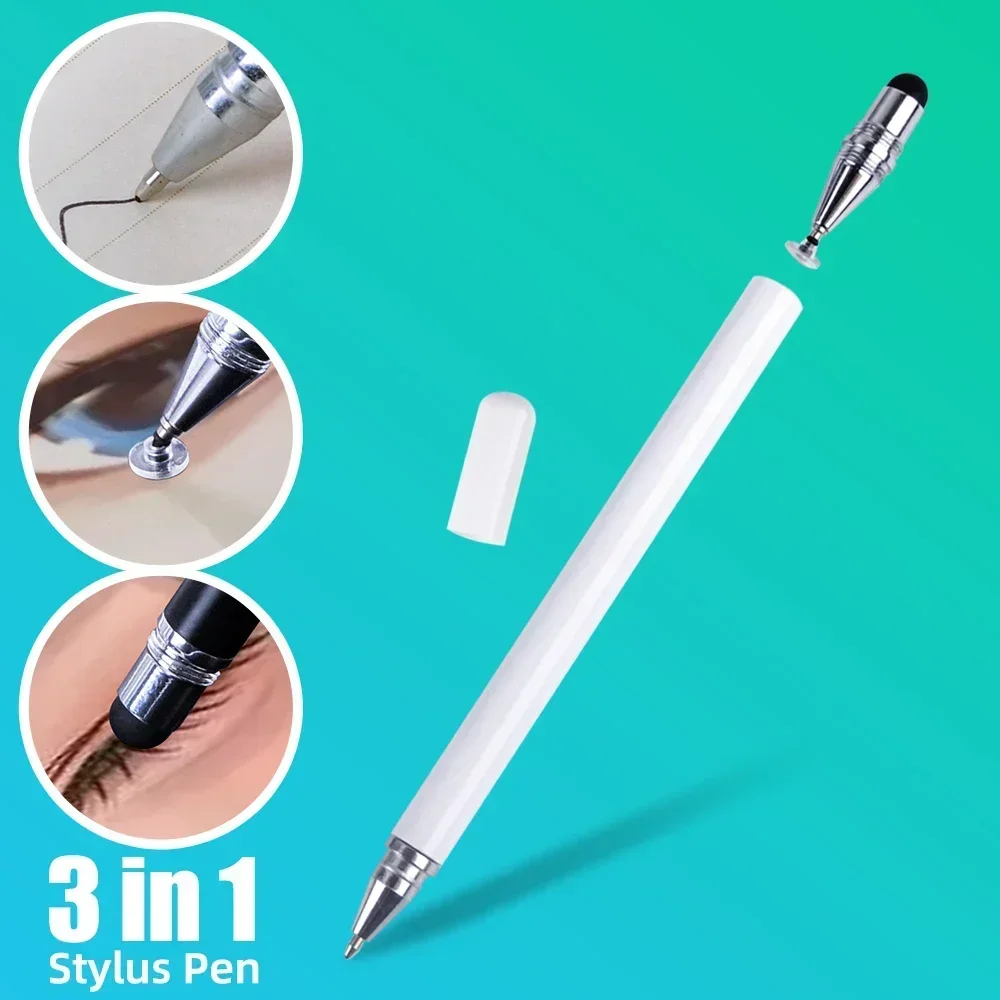 

3 in 1 Universal Stylus Pen For Mobile Tablet For iphone ipad Drawing Tablet Capacitive Touch Screen Pencil For Android Huawei