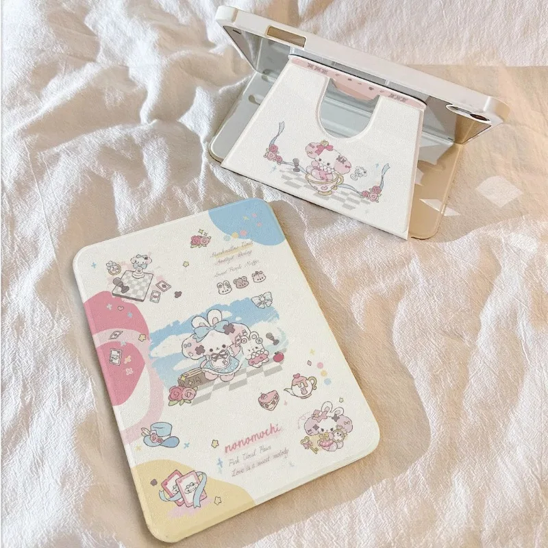 Kawaii Rabbit Case for IPad 10th 10.9in 11th Air7 Pro 11in Tablet Cover Air6 Air5/4 Air3 10.5 Air2/1 9.7 6th 7/8/9th 10.2in Case