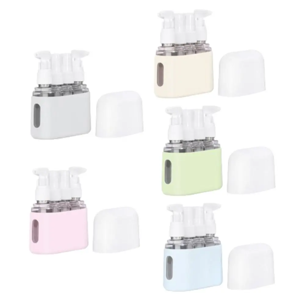 2/3/4 in 1 Travel Refillable Bottles Set Leak Proof 50ml Empty Bottle Kit Reusable Portable Pump Lotion Bottles Conditioner