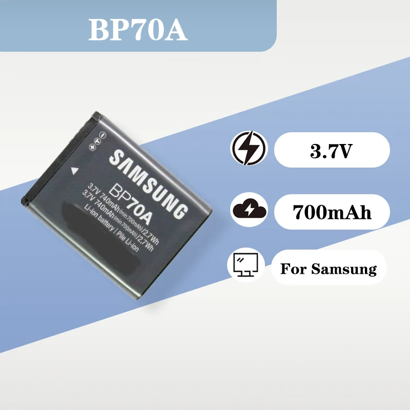 

BP70A 3.7V 700mAh Rechargeable Li-ion Battery Replacement For Samsung ES65 ES70 ST60 PL120 PL170 ST100 ST65 Digital Camera