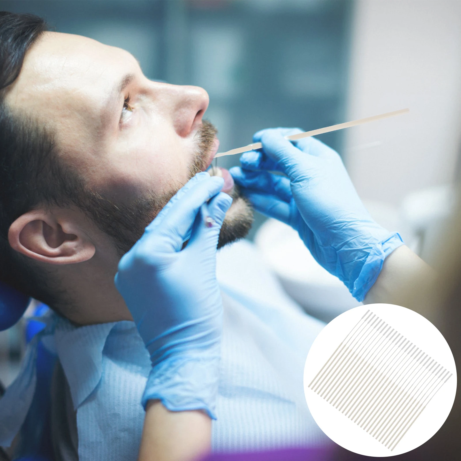 

50 pcs Disposable Specimen Collection Swabs Flocking Nasal Swabs Single Use Sampling Sticks For Nasopharyngeal Secretions Lab