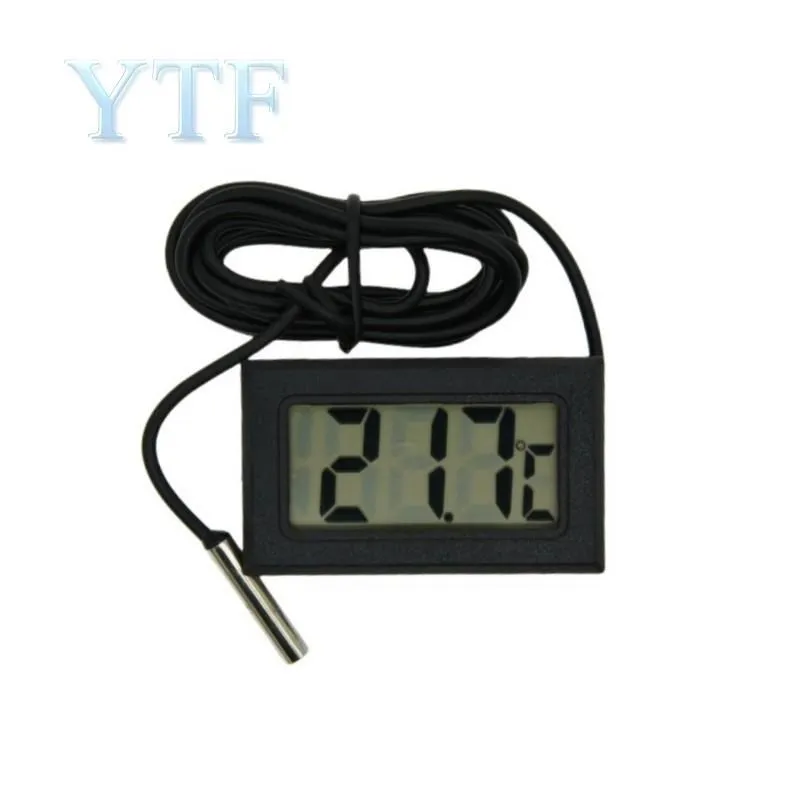 Mini Convenient Digital LCD Thermometer Sensor Hygrometer Gauge Refrigerator Aquarium Monitoring Display Humidity Detector