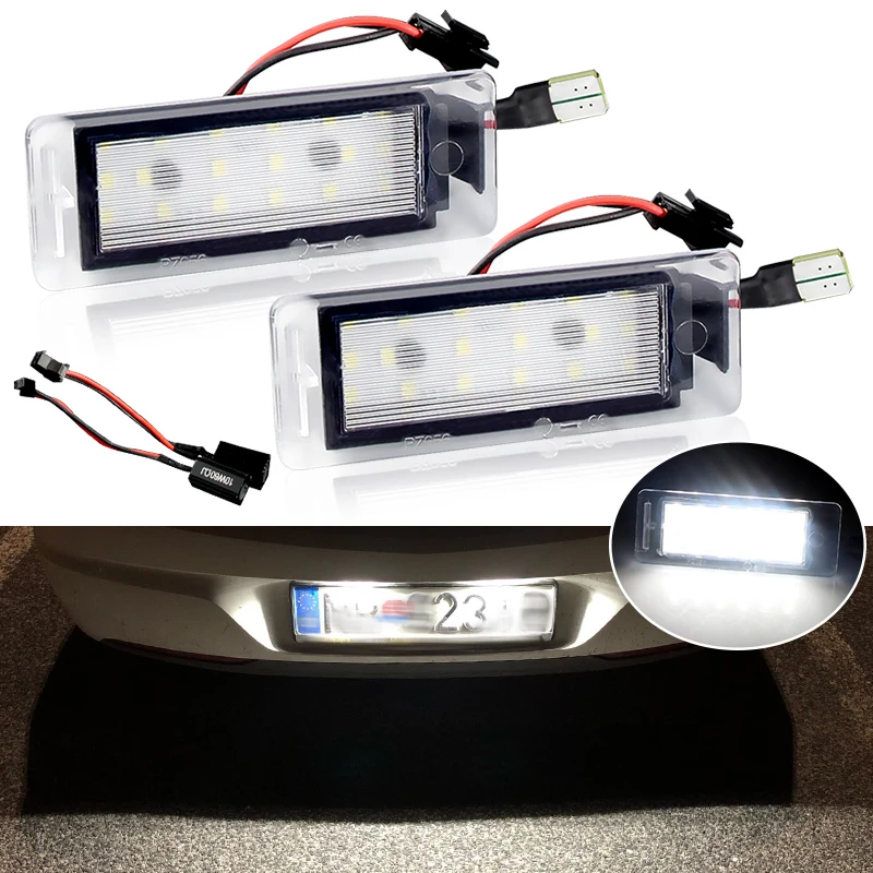 

2PCS License Plate Light for Opel/Vauxhall Insignia Sports Tourer 2008-16 for Buick Enclave 2013-16 -White LED Number Lamp 6000K