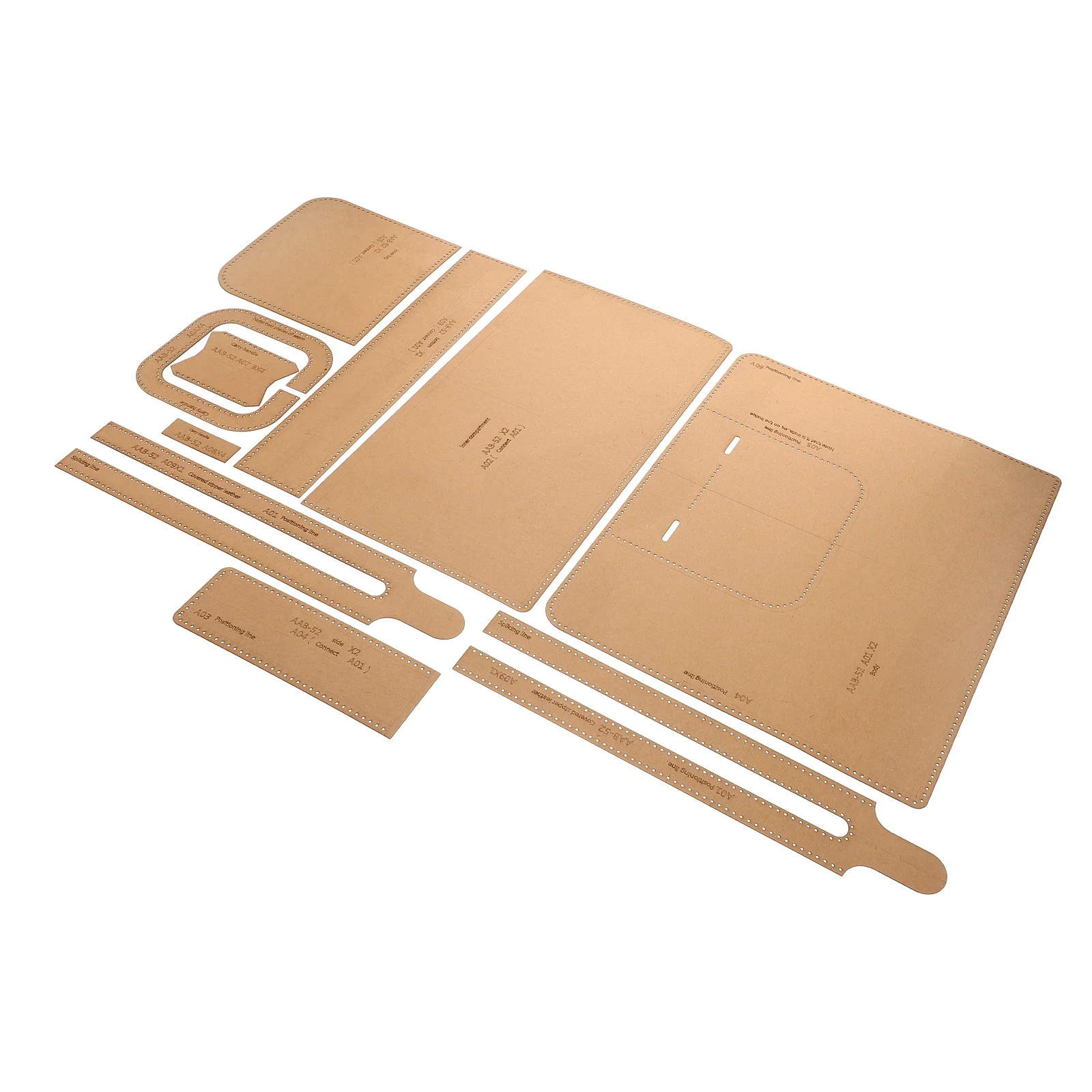 

1Set Acrylic Bag DIY Templates Kraft Paper Briefcase Pattern for Handmade Work Casual Use Sewing Craft Kit