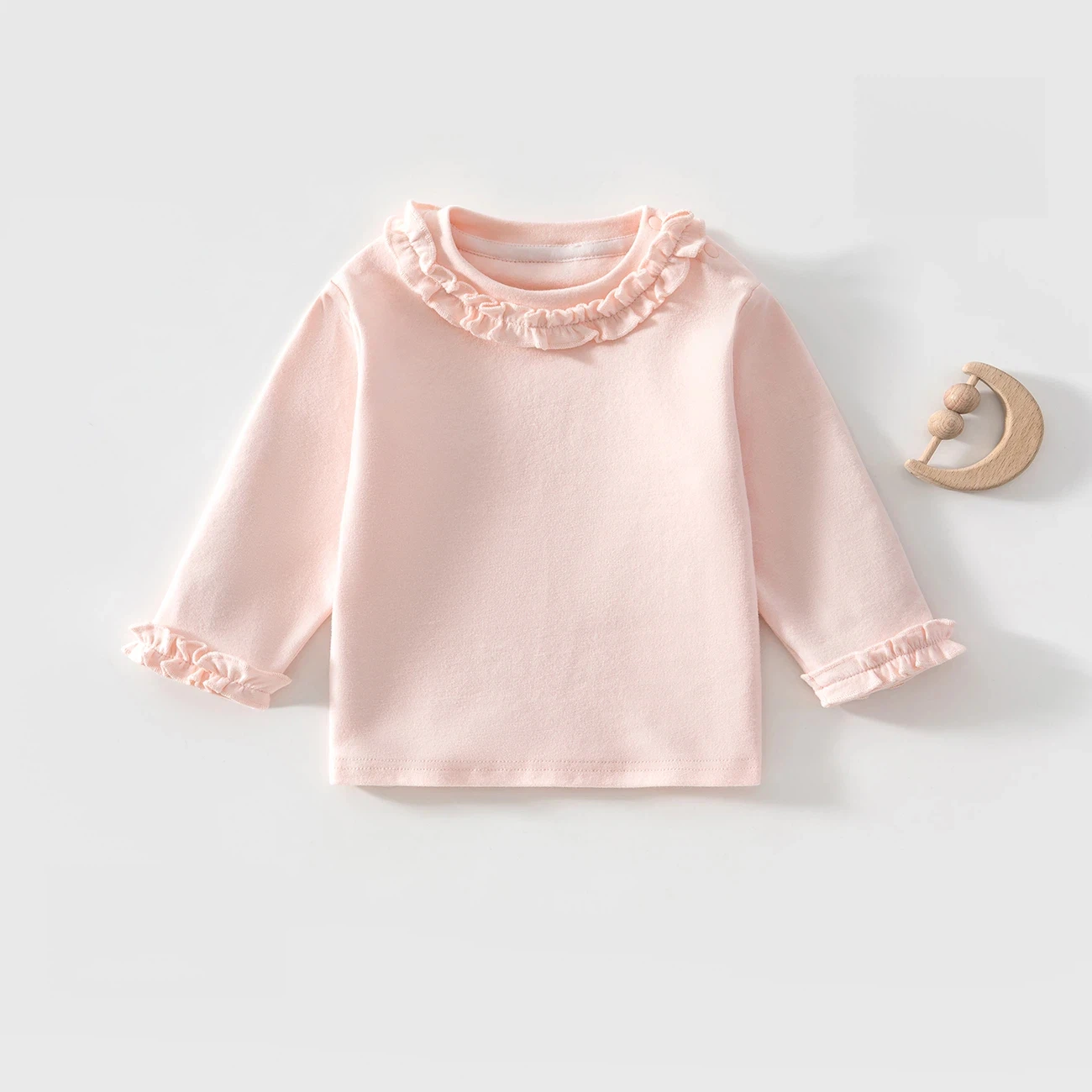 Korean-Style High-End New Lace Collar Top with Stylish Design, Fashionable Base Shirt for Girls and Children
