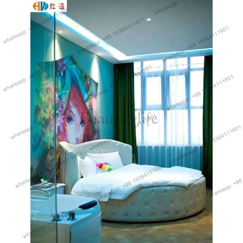 Couple Apartment round Water Bed Furniture Hotel Hotel Electric  Inn Bed