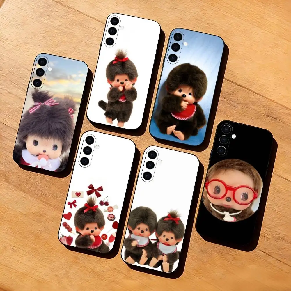 Super cute M-Monchhichi  Phone Case For Samsung Galaxy A73,A72,A71,A70,A53,A52,A51,Others Soft Black Cover