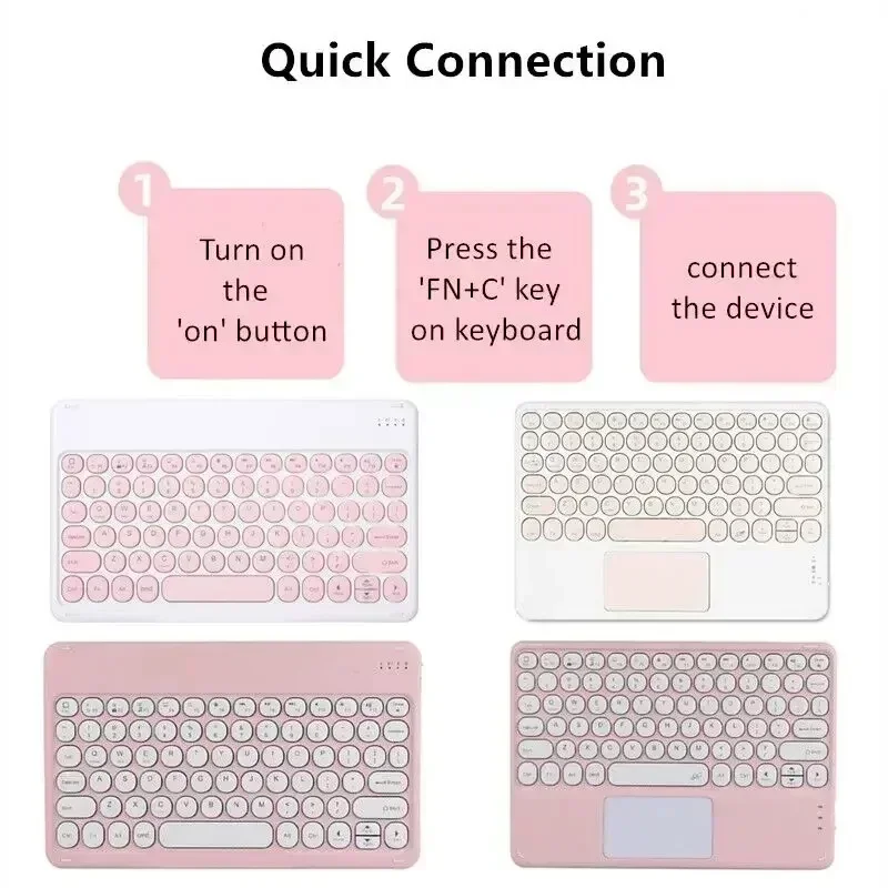 Wireless Keyboard Case For Huawei Honor Pad X8 Cover 10.1'' Magnetic Teclado For Huawei MatePad T10 T10s Keyboard Tablet Case