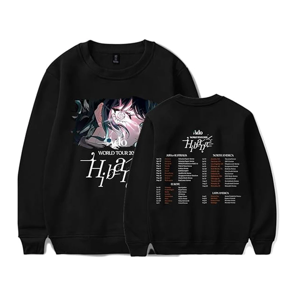 

Ado Hibana World Tour 2025 Crewneck Sweatshirt Women Men Long Sleeve Streetwear Pullovers