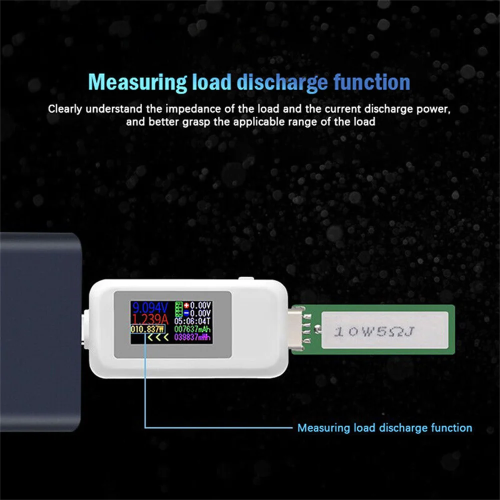 10 in 1 USB Test Meter Type-C Colorful Display USB Tester AC Meter Current Voltage Monitor Power Meter