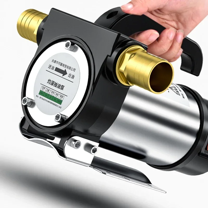 220V New Small Portable Reversible Electric Oil Pump 12V/24V/580W Stainless Steel Diesel/Kerosene Self-Priming Oil Suction Pump