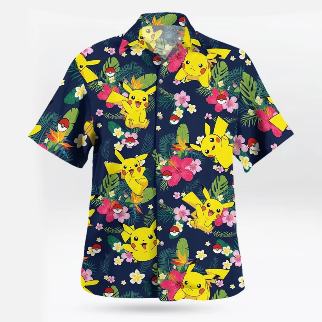 Camisa Havaiana 2026 Midnight Eevee Evolution para Verão, Esportes ao Ar Livre, Lazer, Secagem Rápida, Masculina, Feminina e Infantil Y2k