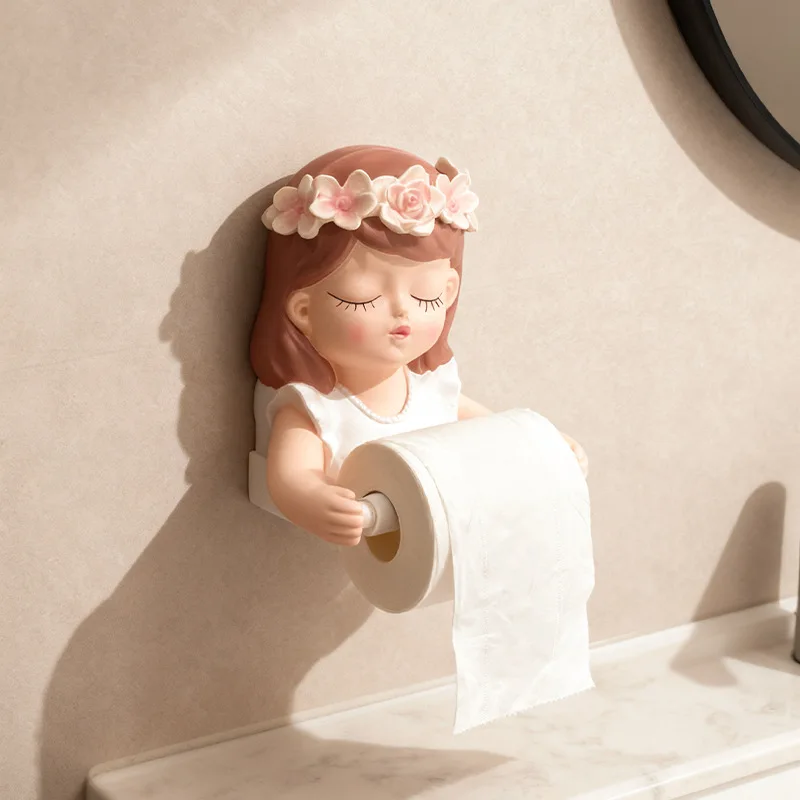 

Скандинавская гирлянда, милая вешалка для полотенец для девочек, держатель для салфеток для ванной и кухни, хранение туалетной бумаги, украшение для дома, настенная подвеска