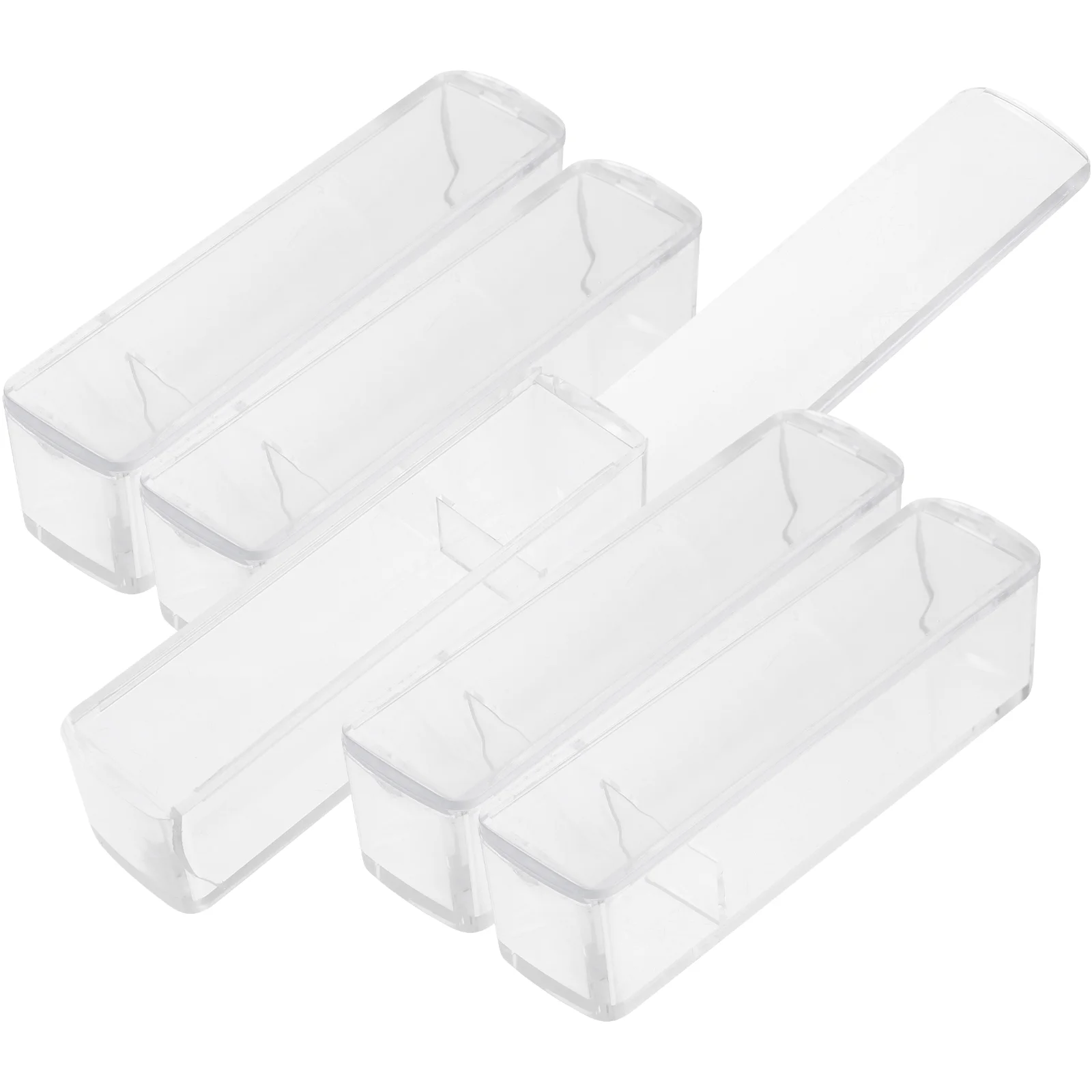 5 Pcs Seal Storage Box Containers Shelves Slide Out Bins Case Sliding Office Supply Ink Stamper Holder