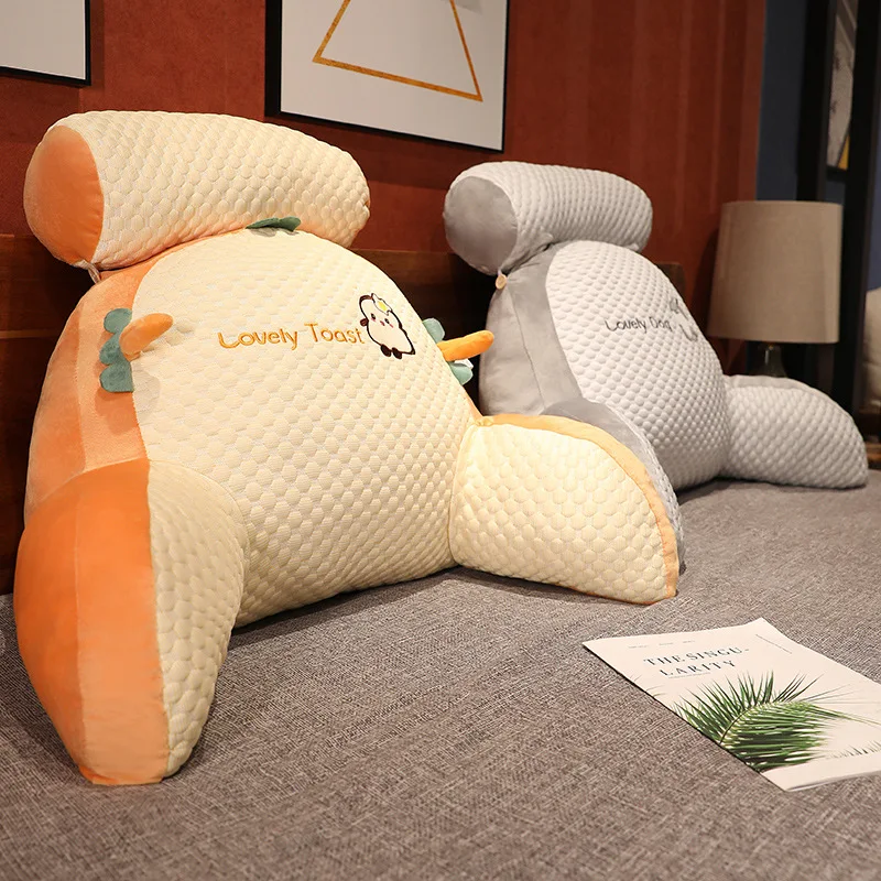 

Summer Bedside Cushion Soft Package Waist Pillow soft Bed Reading Pillow Big Back Cute Sofa Pillow Breathable Triangular Cushion