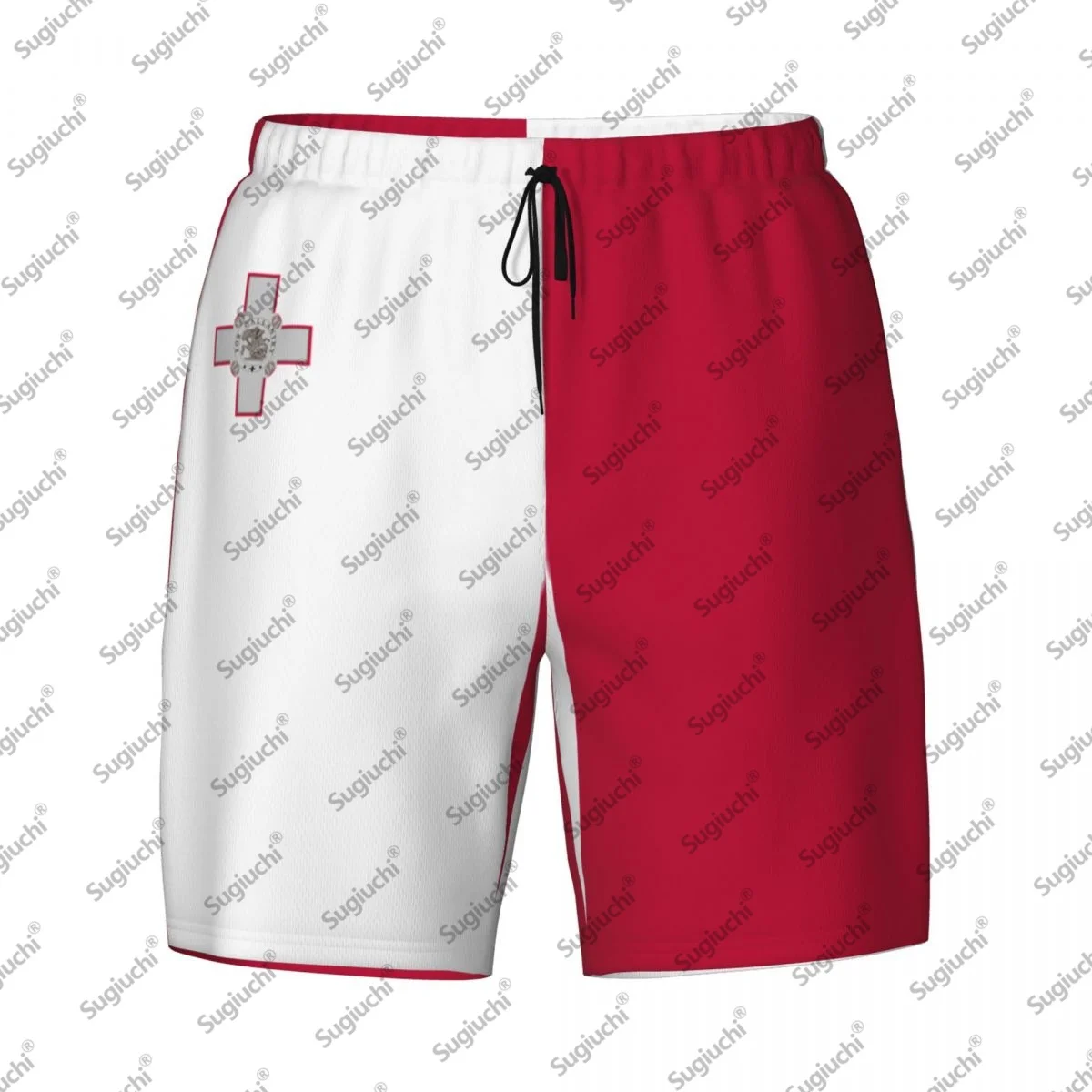 

2025 Мальта Флаг Топ с 3D принтом Мужские плавки Гавайский купальный пляж 2 в 1 Быстросохнущие летние шорты для плавания с карманами